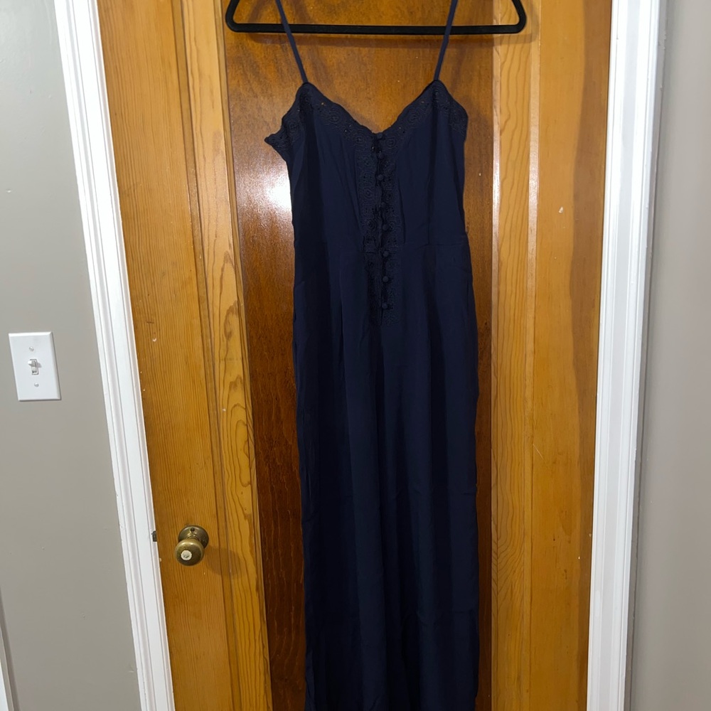 Free People Navy Jumpsuit